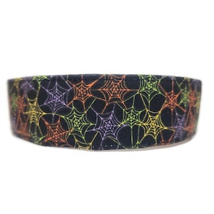 Rainbow Spider Webs Custom Handmade Dog Collars & Cat Collars – Buckle, Martingale, Chain Martingale Options