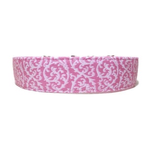 Beautiful Pink Custom Handmade Dog Collars & Cat Collars – Buckle, Martingale, Chain Martingale