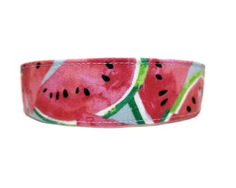 Watermelon Custom Handmade Dog Collars & Cat Collars – Buckle, Martingale, Chain Martingale