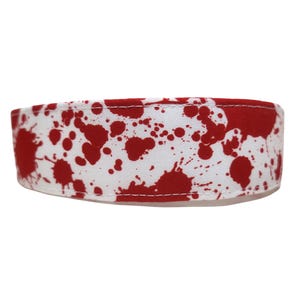 Blood Splatter Custom Handmade Dog Collars & Cat Collars – Buckle, Martingale, Chain Martingale Options