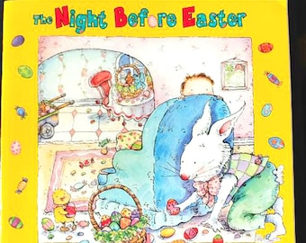 The NIGHT BEFORE EASTER (1999) By Natasha Wing - Vintage Children's Book - Like New - Scholastic Soft Cover
