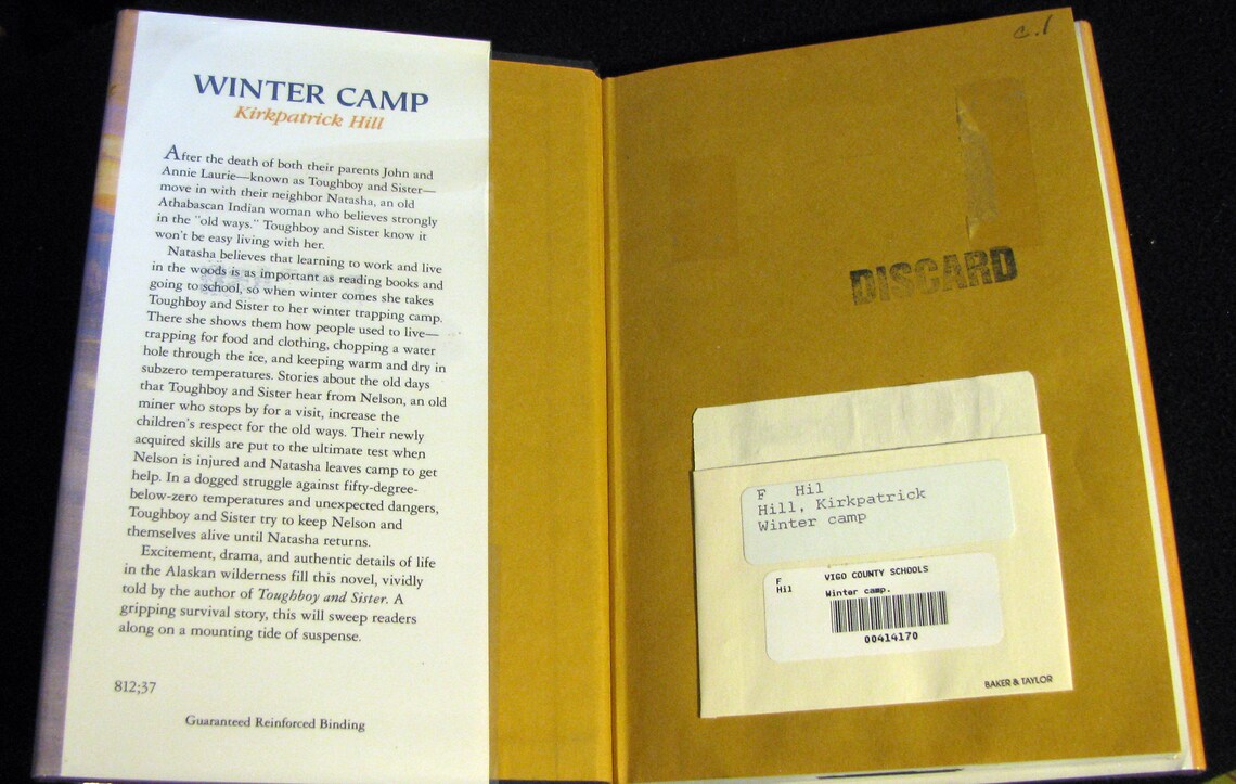 WINTER CAMP 1993 by Kirkpatrick Hill Suspenseful Mystery Chapter Book