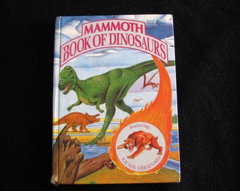 MAMMOTH BOOK Of DINOSAURS (1989) Vintage Children's Book - Very Good Condition - Glossy Hard Cover