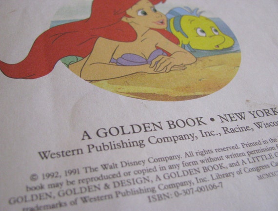 THE LITTLE MERMAID (1992) Walt Disney Classic Little Golden Book