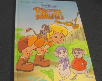 The RESCUERS DOWN UNDER (1992)  Like New!  A vintage Disney Big Golden Book - Glossy Hard Cover