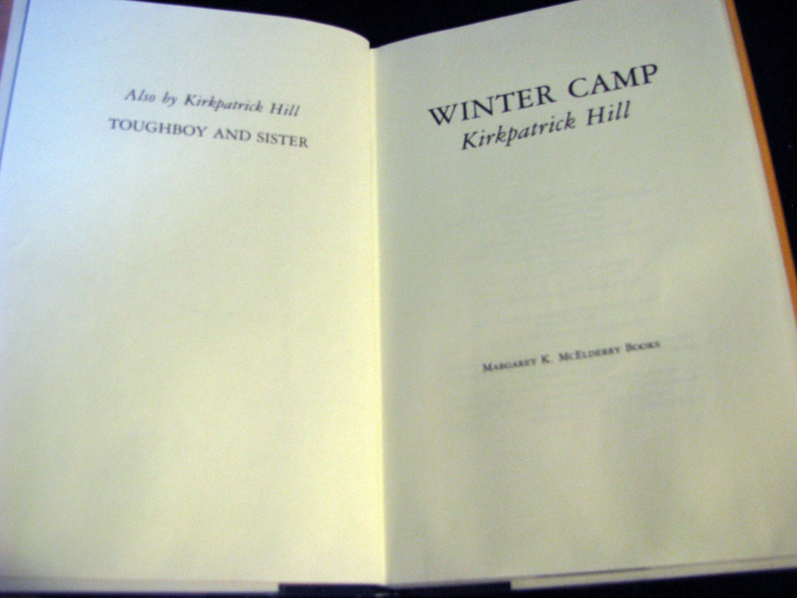 WINTER CAMP 1993 by Kirkpatrick Hill Suspenseful Mystery Chapter Book