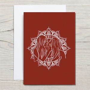 Lgbtq+ Donne che si baciano / Coppia dello stesso sesso / Amore / Biglietto di auguri / Eco Recycled