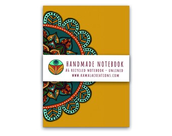 Handmade notebook a6 / Mandala Notebook a6 / stationary / journal / planners