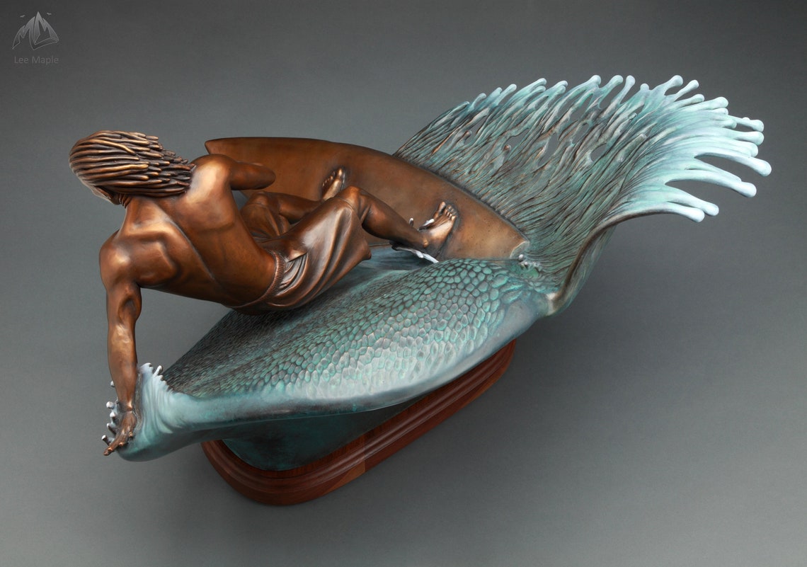 Surf's Up Bronze Sculpture Etsy