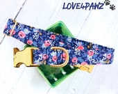 Flower Dog Collar - Floral Dog Collar - Designer Dog Collar - Cute Cat Collar - Summer Collar - Cat Safety Collar - Pet Lover Gift