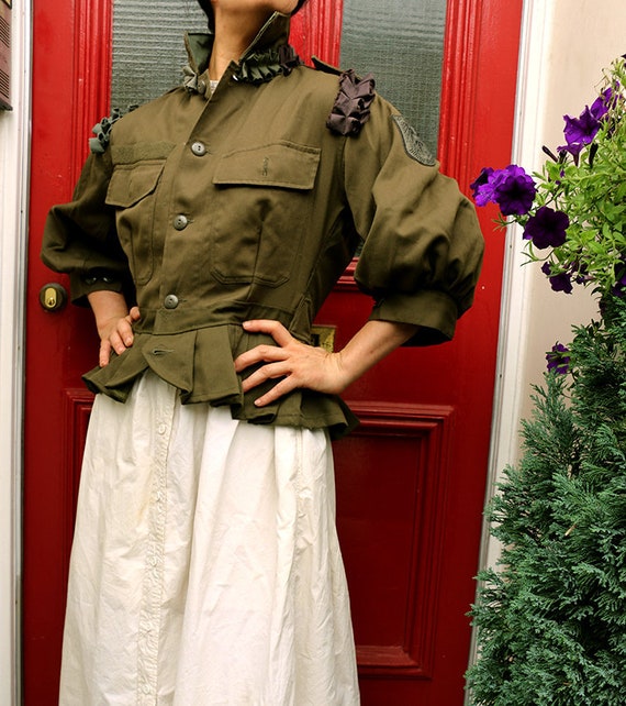Stand collar military jacket best sale