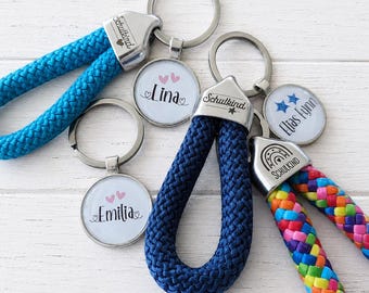 Schlüsselanhänger für Kinder,  Anhänger mit Namen, Schulkind, personalisiert
