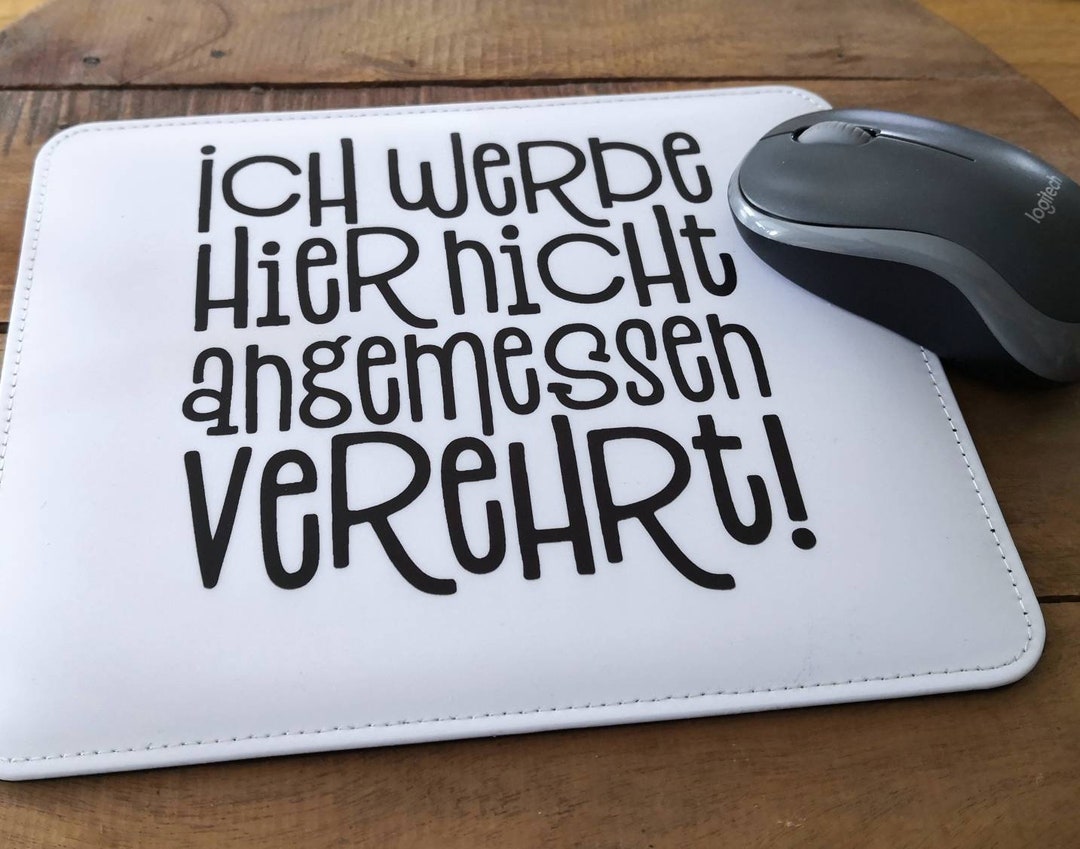 Mousepad aus Kunstleder bedruckt, Humor im Büro, Mauspad Etsy.de