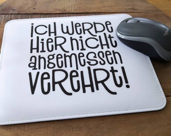 Mousepad aus Kunstleder bedruckt, Humor im Büro, Mauspad