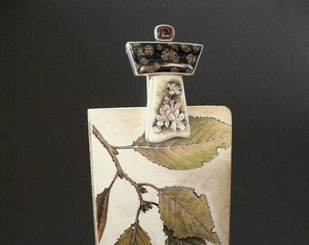 Cherry Blossoms for Abe-san; pin/pendant and stand