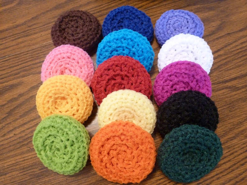 Download Large Crochet Nylon Tulle Scrubbies Your Color Choice | Etsy