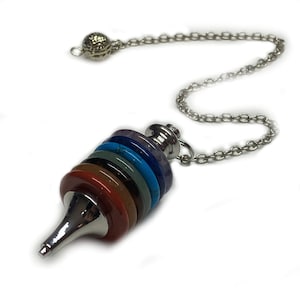 Chakra Gemstone Pendulum for Dowsing, Chakra Balancing Pendant, 1 pendulum yes/no answer with dowsing board