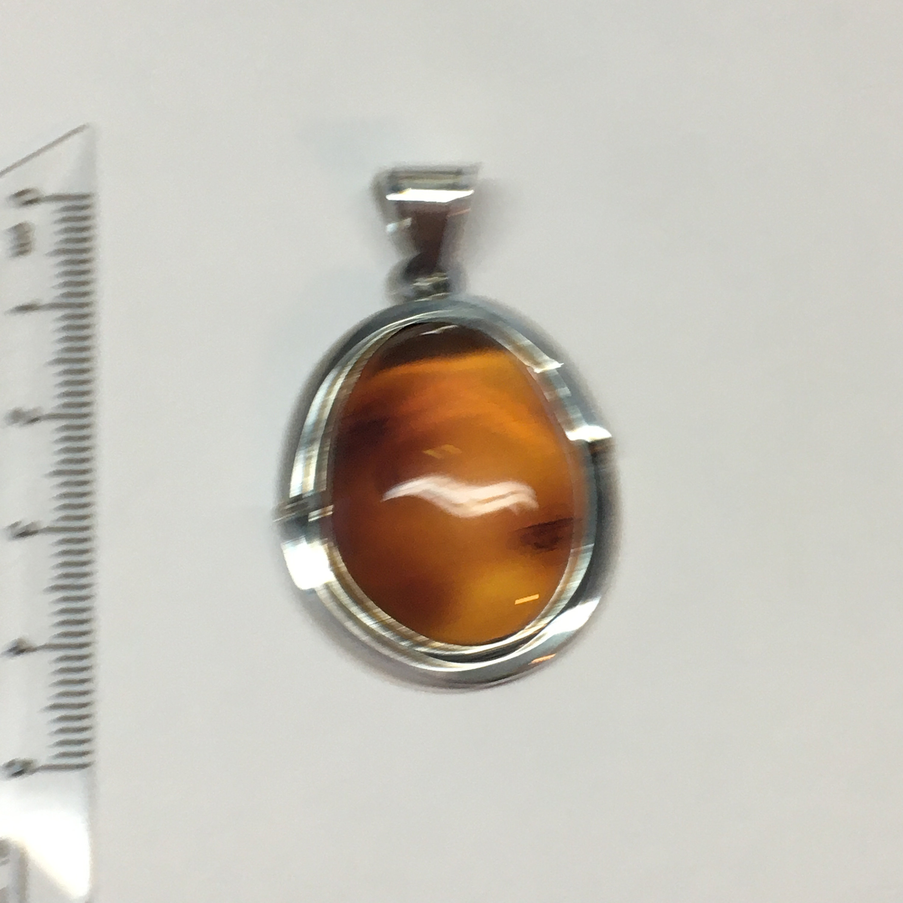 Beautiful Oval Baltic Amber Pendant in 925 Sterling Silver Etsy