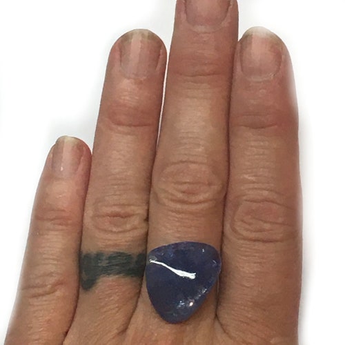 21 x 17 Tanzanite Gemstone shops 16 ct, loose blue natural gemstone, Ring Size Trillion Shape, Pear shape Tanzanite