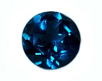 London Blue Topaz, 4 mm Round, Brilliant cut, loose london blue topaz, natural london blue topaz