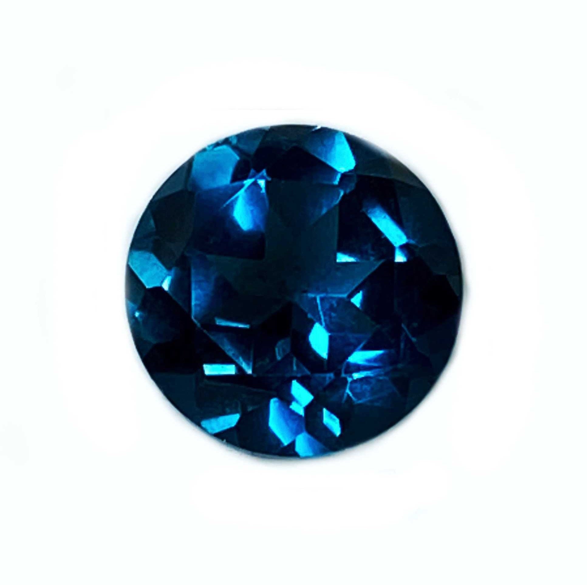 London Blue Topaz, 4 Mm Round, Brilliant Cut, Loose London