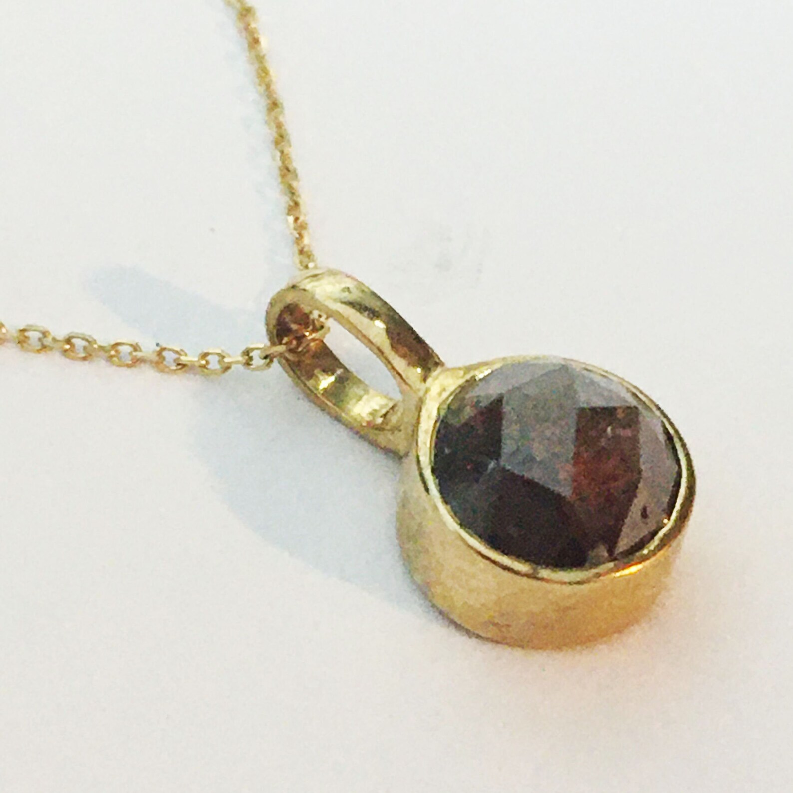 Beautiful Chocolate Diamond Necklace Solitaire Pendant 18 K Etsy