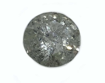 Brilliant Round Natural Diamond, 1.085 carat, April Birthstone, Salt and Pepper Diamond