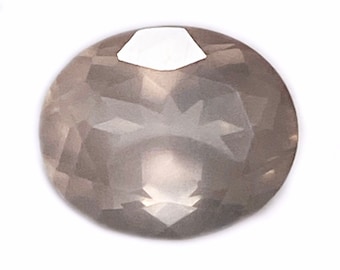 Rose Quartz Gemstone, 12 x10 mm Oval brilliant cut pink gemstone
