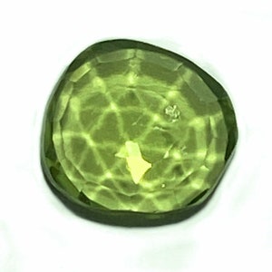 2.14 ct Peridot rose cut, 8 mm loose gemstone, natural August Birthstone, Peridot cabochon