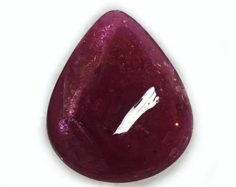 Natural Ruby from Madagascar, Pear shaped 23x19 mm, 21.48 carat, July Birthstone