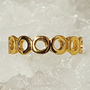 Gold Ring, Size 7, Gold Band Ring, Gold Stacking Ring, October Birthstone ring