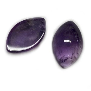 Amethyst Cabochon, 19x12mm Marquise Cabochon,  Loose purple Gemstone, Natural Amethyst Semi Precious, Ferburary Birthstone