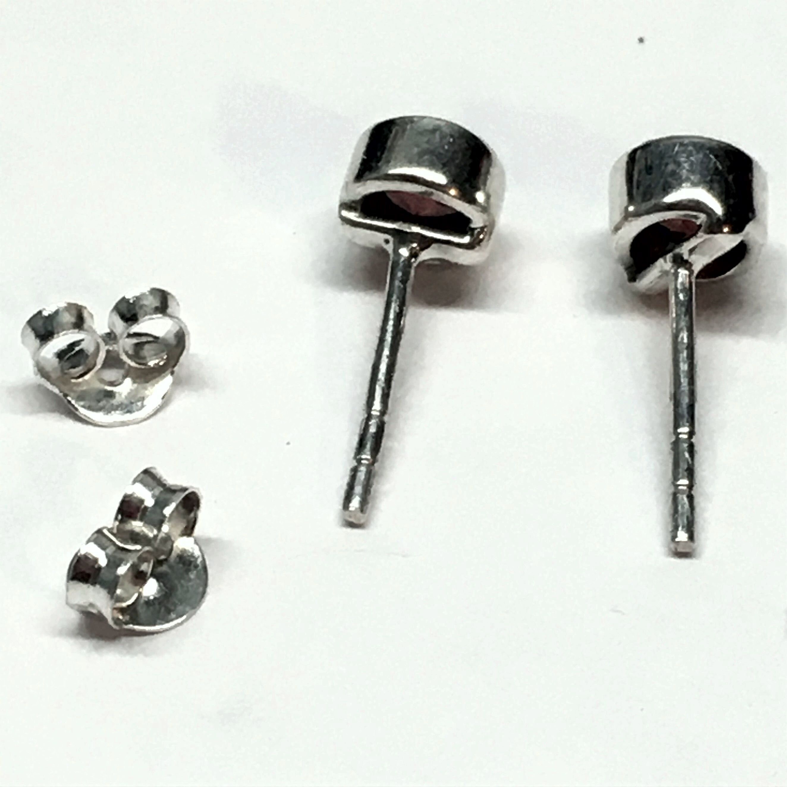 Orecchini Bimba In Argento Sterling 925, Con Vite, Posteriore - Foto 2