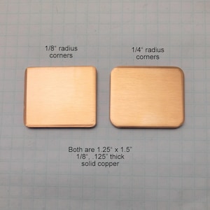 Jon&#39;s 1.25&quot; x 1.5&quot; x 1/8&quot; Copper rectangles (5-100)