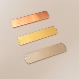 Tumbled Ring Blanks 1/2" x 2 1/4": Copper, Brass, or Aluminum, Stamping/Engraving Supplies