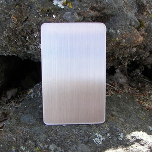 Edelstahl # 4 Kredit- / Brieftaschen, BRUSHED FINISH 5-200 mm, 24 Gauge bis 18 Gauge, bereit zum Stempeln oder Gravieren