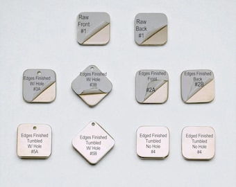 Aluminum Square Blanks 1" x 1" x 1/8": Raw or Finished, Stamping & Engraving Supplies