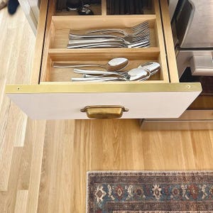 Alexandra&#39;s Brass trim, (3) pieces in .050&quot; brass with finished edges & holes as detailed below