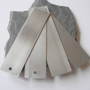 Bookmarks 1.75 x 7 14 ga. Aluminum CHOOSE YOUR FINISH, (5-200), 14 gauge, .0625&quot; Aluminum Stamping Blank, Aluminum Tag, For Hand Stamping