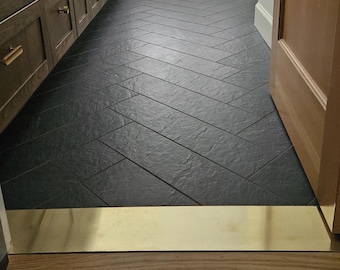 Keysla's Brass Thresholds (5) thresholds in 1/8" thick polished, solid, unlacquered brass