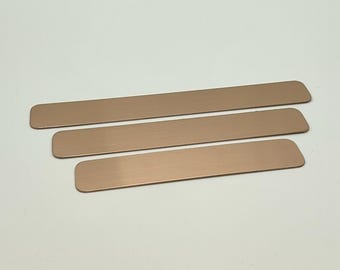 Copper Blank: 1" x 4" Finished 18 Gauge Strip, Stamping/Engraving Supplies