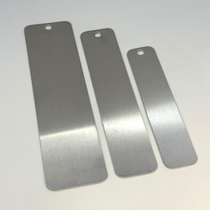 Aluminum 1.75" x 6.25" Bookmark: 14 Gauge, Stamping/Engraving Supplies