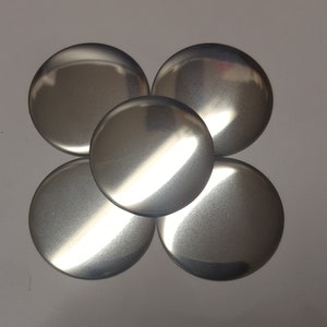 Dischi rotondi in acciaio inossidabile n. 8 (5-200) da 1 &quot;, cerchi con protezione in pvc Spazi vuoti lisci, forniture per stampaggio a mano, per stampaggio a mano