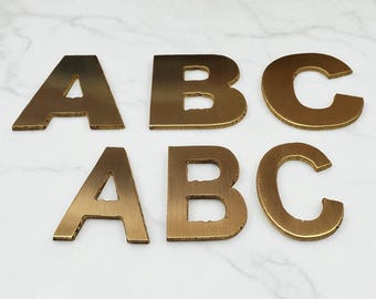 6" Brass Letters: Polished Metal Sign, Deburred, Cleaned Edges