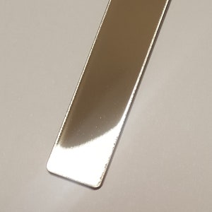 Mirror Finish #8 Stainless Steel Blanks: 18 Gauge, 2.5&quot; x 5&quot; (Set of 2)