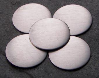 Stainless Steel 1 1/8" Discs: 16 or 18 Gauge, Stamping/Engraving Supplies