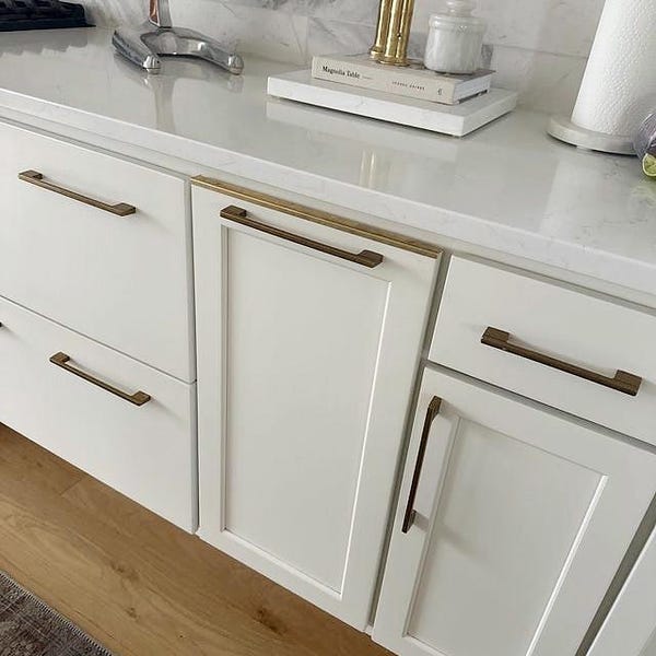 Brass Drawer Topper: 16 Gauge Solid Brass
