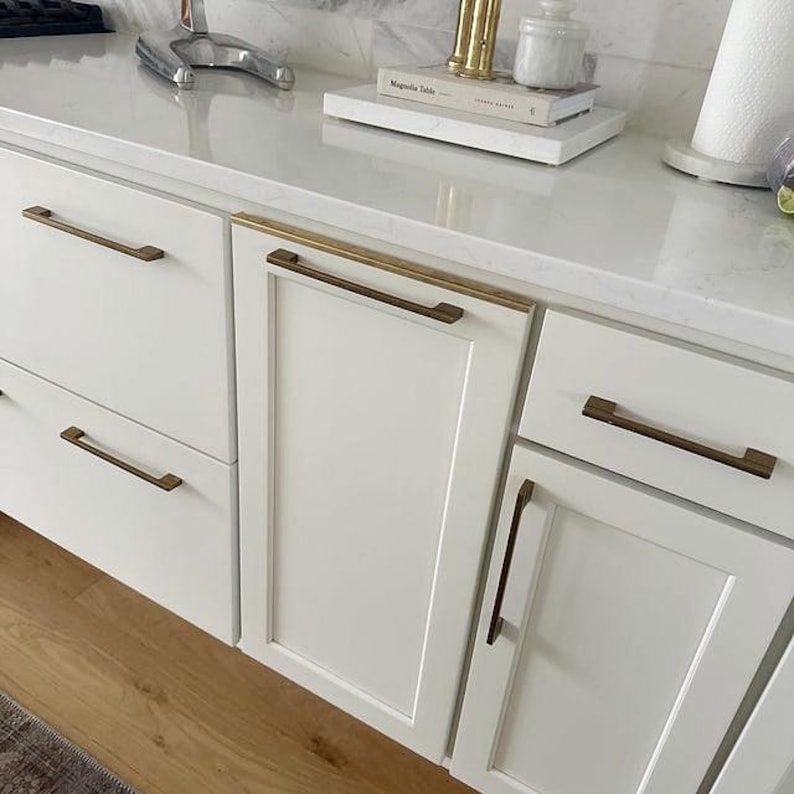 Kirsten's Custom Brass Drawer Protectors & Brass Edge Trim-a Total of ...