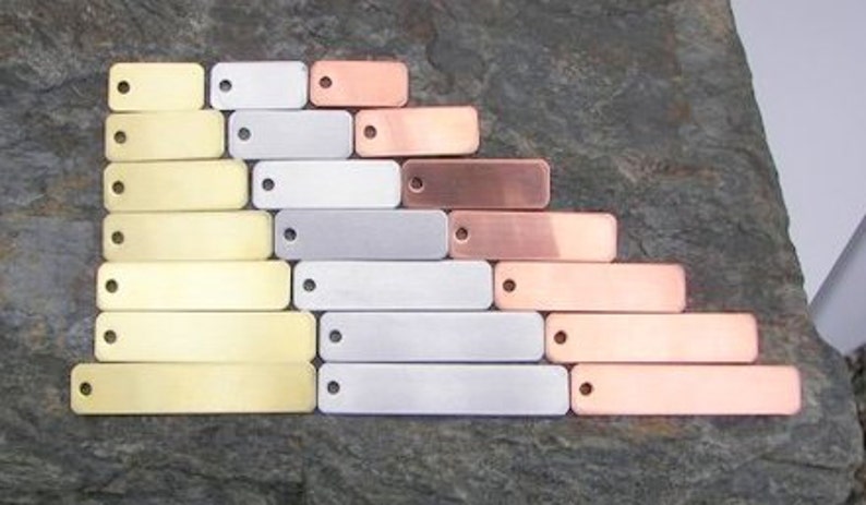 12 Key Chain For Hand Stamping Hand Stamping Supplies Smooth Blanks Key Tag 100 Key Fob