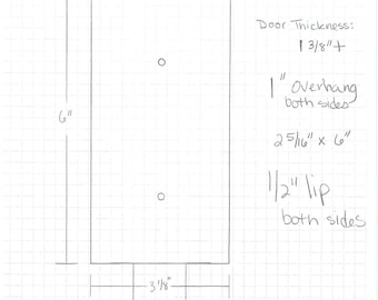 Tirador de puerta Thomas (1): Acero inoxidable cepillado calibre 18 n.° 4, diseño minimalista moderno.